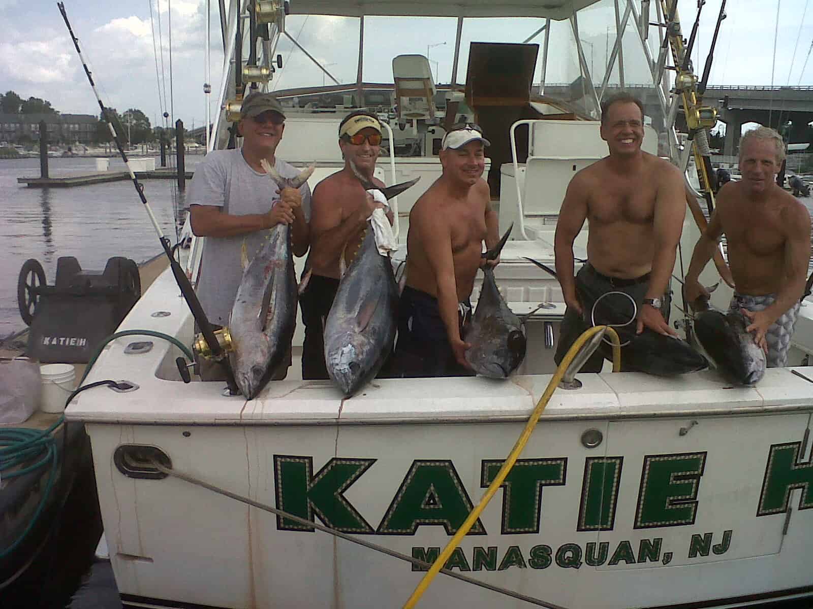 Group Fishing on the Katie H Sportfishing Charter in Belmar, NJ